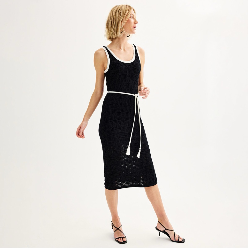 Nwt Nine West Women's Sleeveless Cotton Crochet Maxi Dress Xl